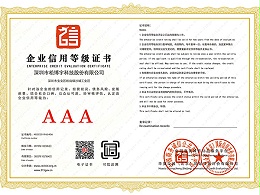 实木板材十大品牌松博宇-企业信用AAA等级证书